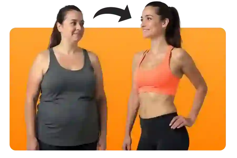 Antes e depois de aluna do Protocolo New Flow