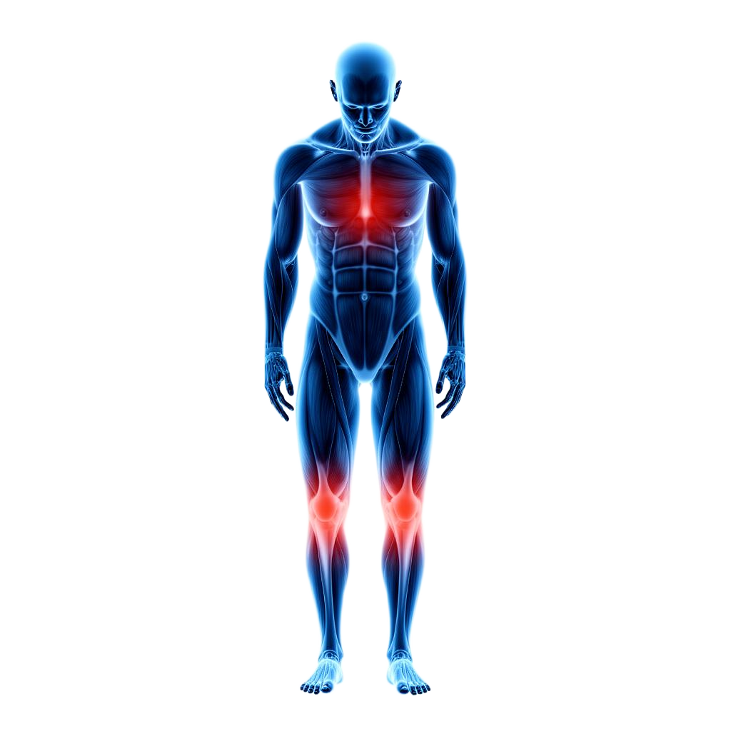 Ilustração anatômica: Corpo cansado